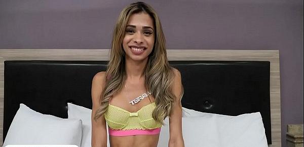  Gangbang fuck of hot latina teen tranny Karina Abelha